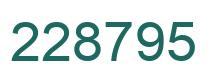 Number 228795 green image