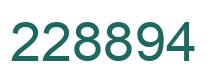 Number 228894 green image