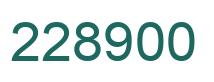 Number 228900 green image