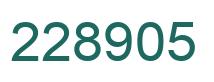 Number 228905 green image