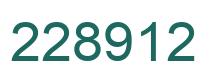 Number 228912 green image