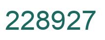 Number 228927 green image