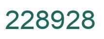 Number 228928 green image