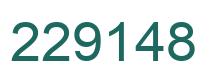 Number 229148 green image