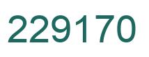 Number 229170 green image