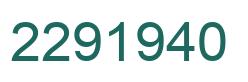 Number 2291940 green image