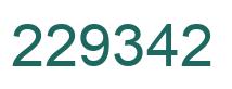 Number 229342 green image