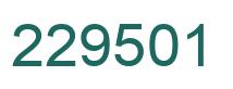 Number 229501 green image