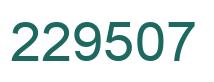 Number 229507 green image