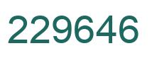 Number 229646 green image