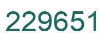 Number 229651 green image
