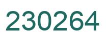Number 230264 green image