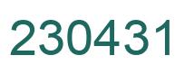 Number 230431 green image