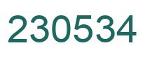Number 230534 green image