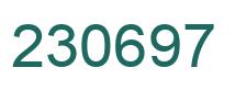 Number 230697 green image