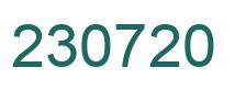 Number 230720 green image