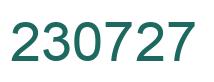 Number 230727 green image