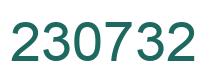 Number 230732 green image