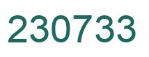 Number 230733 green image
