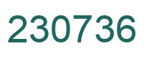 Number 230736 green image