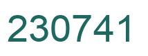 Number 230741 green image