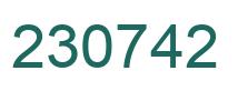 Number 230742 green image