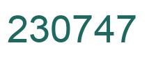 Number 230747 green image