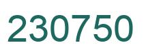 Number 230750 green image