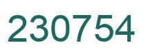 Number 230754 green image