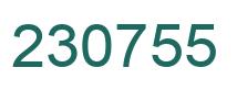 Number 230755 green image