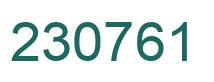 Number 230761 green image