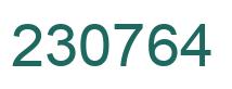 Number 230764 green image