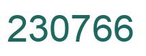 Number 230766 green image