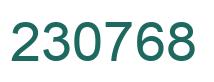 Number 230768 green image