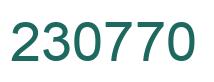 Number 230770 green image