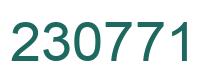 Number 230771 green image