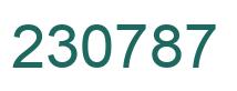 Number 230787 green image