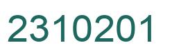 Number 2310201 green image