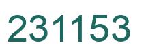 Number 231153 green image