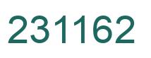 Number 231162 green image