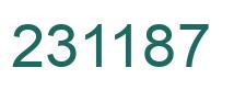Number 231187 green image