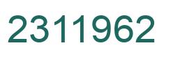 Number 2311962 green image
