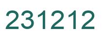 Number 231212 green image