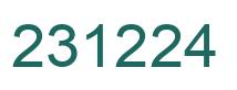 Number 231224 green image