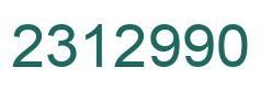 Number 2312990 green image