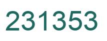 Number 231353 green image