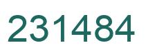 Number 231484 green image
