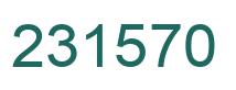 Number 231570 green image