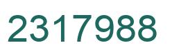 Number 2317988 green image