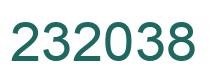Number 232038 green image